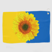 Oekraïne - Zonnebloem en Oekraïense vlag / Bloem Golfhanddoek (Horizontaal)
