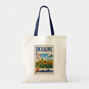 Oekraïne Zonnebloem Gouden Koepel Illustratie Reis Tote Bag