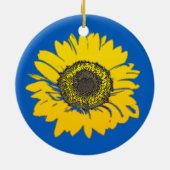 Oekraïne Zonnebloem Keramisch Ornament (Achterkant)