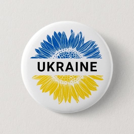 Oekraïne - Zonnebloem - Oekraïense solidariteit Ronde Button 5,7 Cm (Voorkant)