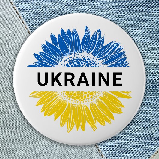 Oekraïne - Zonnebloem - Oekraïense solidariteit Ronde Button 5,7 Cm