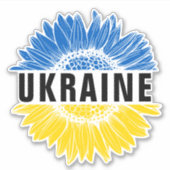 Oekraïne - Zonnebloem - Oekraïense solidariteit Sticker (Voorkant)