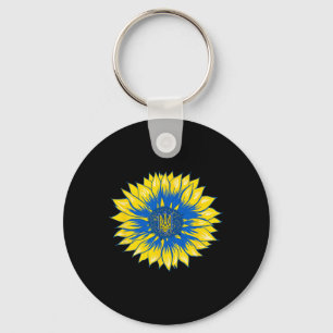 Oekraïne zonnebloem shirt retro bloem Oekraïense v Sleutelhanger