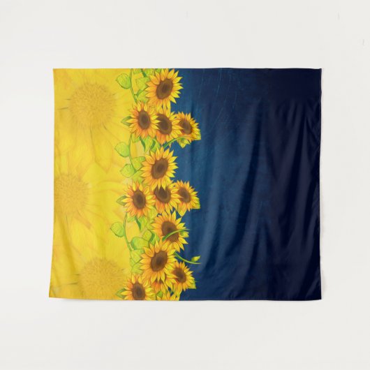 Oekraïne Zonnebloem Vlag Tapestry Wandkleed (Voorkant (horizontaal))