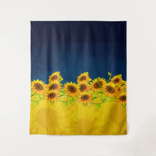 Oekraïne Zonnebloem Vlag Tapestry Wandkleed (Voorkant)