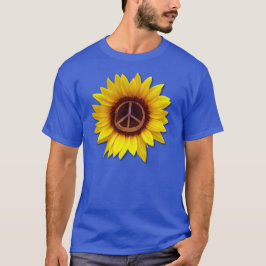 Oekraïne Zonnebloem Vredes Symbool Teken Tegen Oor T-shirt
