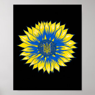Oekraïne Zonnebloem Zakstijl Retro Bloem Oekraïne Poster