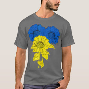 Oekraïne - Zonnebloemen - Blauwe Gele steun voor v T-shirt