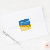 Oekraïne - Zonnebloemen voor de Wereldvrede Vierkante Sticker (Envelop)