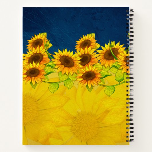 Oekraïne - Zonnebloemen voor hoop en vrede Notitieboek (Achterkant)