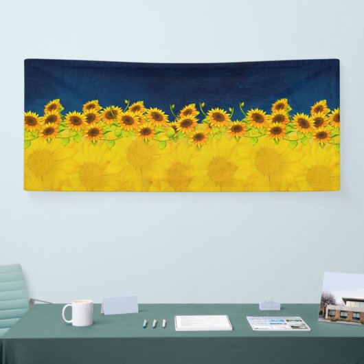 Oekraïne - Zonnebloemen voor hoop en vrede Spandoek (Beurs)