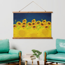 Oekraïne Zonnebloemen voor Vredesmuur Hangen Hangend Wandkleed