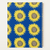 Oekraïne zonnebloemgeel en blauw bloempatroon planner (Achterkant)