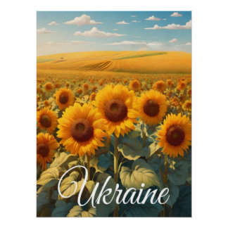 Oekraïne Zonnebloemveld Reisposter Perfect Poster