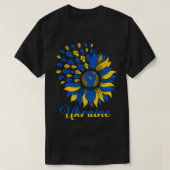 Oekraïne - Zonnebloemvlag ondersteunt Oekraïne - V T-shirt (Design voorkant)