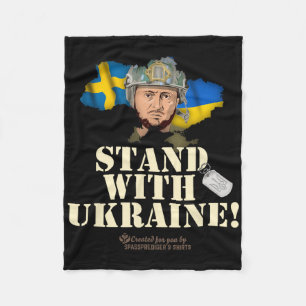 Oekraine Zweden Vlaggen Hondenriem Zelenskyy Steun Fleece Deken