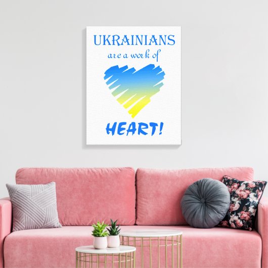 Oekraïners zijn een kunstwerk canvas afdruk (Insitu (Woonkamer))