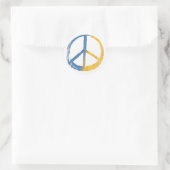 Oekraïnes - PEACE Symbool Blue Yellow Ukraine War Ronde Sticker (Tas)