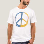 Oekraïnes - PEACE Symbool Blue Yellow Ukraine War T-shirt (Voorkant)