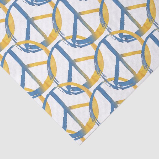 Oekraïnes - PEACE Symbool Blue Yellow Ukraine War Tissuepapier (Detail)