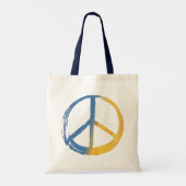 Oekraïnes - PEACE Symbool Blue Yellow Ukraine War Tote Bag (Achterkant)