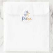 Oekraïnes - PEACE-symbool V-Sign Oekraine tegen de Ronde Sticker (Tas)