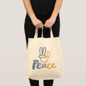Oekraïnes - PEACE-symbool V-Sign Oekraine tegen de Tote Bag (Voorkant (product))