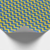 Oekraïns pakpapier | Blauwe Chevron Gift Wrap (Hoek)