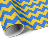 Oekraïns pakpapier | Blauwe Chevron Gift Wrap (Rol Hoek)