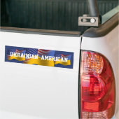 Oekraïnse Amerikaanse golfvlag Bumpersticker (Op Truck)