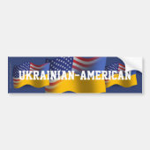 Oekraïnse Amerikaanse golfvlag Bumpersticker (Voorkant)