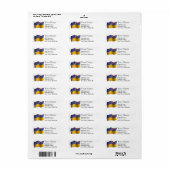 Oekraïnse Amerikaanse golfvlag Etiket (Full Sheet)