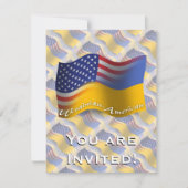 Oekraïnse Amerikaanse golfvlag Kaart (Voorkant)