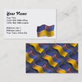 Oekraïnse Amerikaanse golfvlag Visitekaartje (Voorkant / Achterkant)