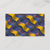 Oekraïnse Amerikaanse golfvlag Visitekaartje (Achterkant)