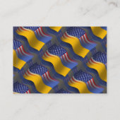 Oekraïnse Amerikaanse golfvlag Visitekaartje (Achterkant)