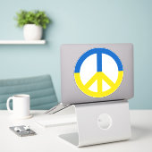 Oekraïnse blauwgele vlag voor vredessymbool sticker