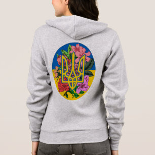 Oekraïnse bloem en Oekraïense vlag met bloemen Hoodie