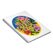 Oekraïnse bloem en Oekraïense vlag met bloemen Notitieboek (Rechterzijde)