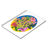 Oekraïnse bloem en Oekraïense vlag met bloemen Notitieboek (Linkerzijde)