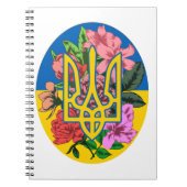 Oekraïnse bloem en Oekraïense vlag met bloemen Notitieboek (Voorkant)