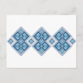 Oekraïnse borduurblauwe vyshyvanka briefkaart (Voorkant)