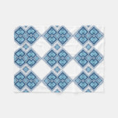 Oekraïnse borduurblauwe vyshyvanka fleece deken (Voorkant (Horizontaal))