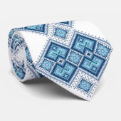 Oekraïnse borduurblauwe vyshyvanka stropdas (Opgerold)