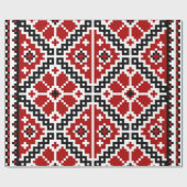 Oekraïnse borduurvrouw cadeaupapier (Vlak)