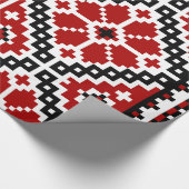 Oekraïnse borduurvrouw cadeaupapier (Hoek)