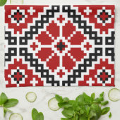 Oekraïnse borduurvrouw theedoek (Gevouwen)