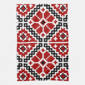 Oekraïnse borduurvrouw theedoek (Verticaal)