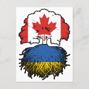 Oekraïnse Canadese Canada Boom Roots Flag Briefkaart