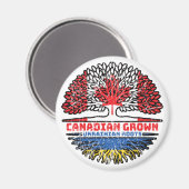 Oekraïnse Canadese Canada Boom Roots Flag Magneet (Voorkant / Achterkant)